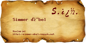 Simmer Ábel névjegykártya