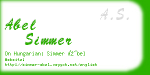 abel simmer business card